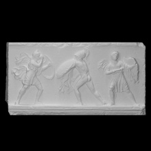 Linderung Platte Fries Scan griechisch Amazonas Fragment 3d print model - Mito3D