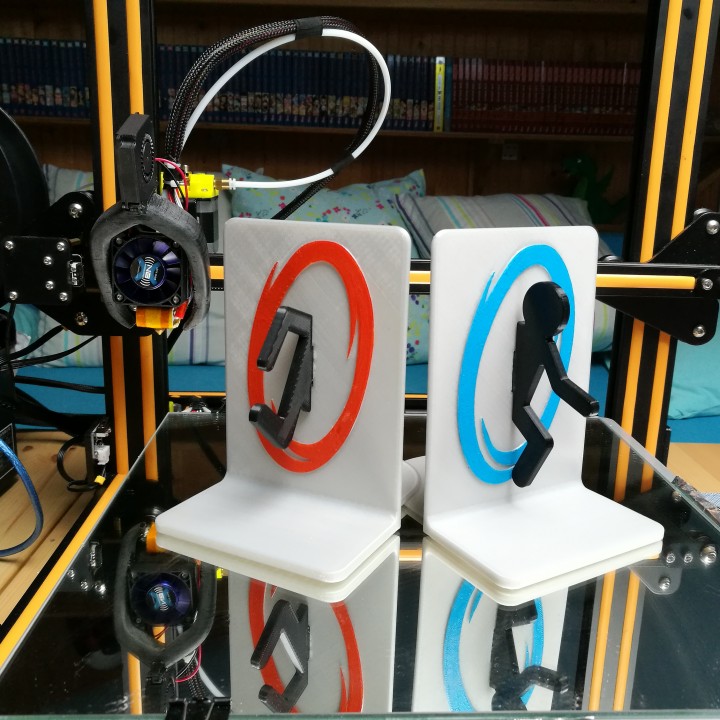 portal sujetalibros jardín juego mercancías vídeo Portal 2 3D print model - Mito3D