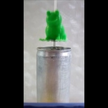 crazy frog upcycling base magnets trasparentstick 3d print model - Mito3D