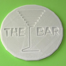 drinks coaster & garden glass bar beer pub 3d print model - Mito3D