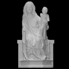vergine in trono scansione bambino religione Bibbia Maria 3d print model - Mito3D