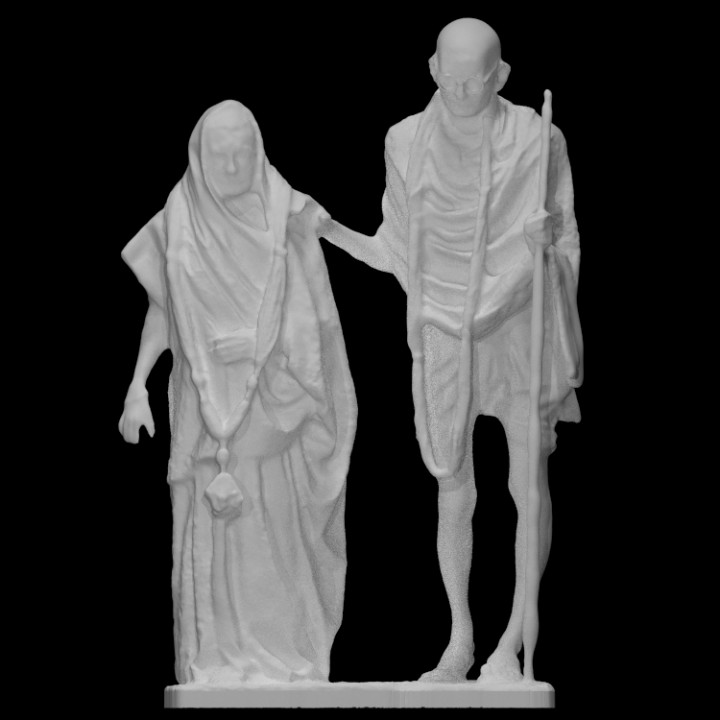 Gandhi esposa Kasturba escanear 3D print model - Mito3D
