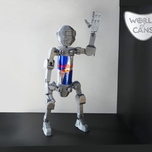 cans robot v1 toys & games figurine toy character articulated statuette 3d print model - Mito3D