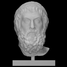 cabeça sofocles Varredura grego trágico 3d print model - Mito3D