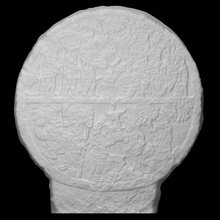 circular stele pin scan monument relief 3d print model - Mito3D