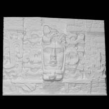 têmpora máscaras Kohunlich 2 Varredura mascarar maya 3d print model - Mito3D