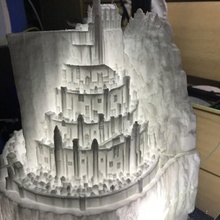 minas tirith fan art lordoftherings 3d printing cr10 claven moo mountain topography geography lord rings 3d print model - Mito3D
