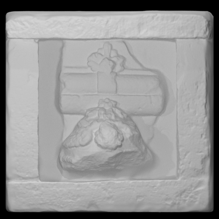 shield relief scan 3D print model - Mito3D