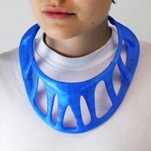 futuristic neck cuff jewellery future necklace rhino tsplines neckcuff 3d print model - Mito3D