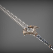 woman godkiller sword prop 3d print model - Mito3D