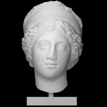 cabeza Juno escanear diosa mitología romano 3d print model - Mito3D