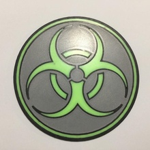 biohazard coaster fan art games gaming virus bacteria germs 3d print model - Mito3D