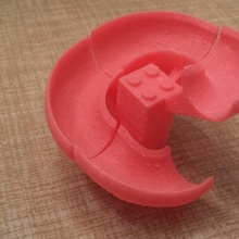 trimestre hélix marbre jouets Jeux lego brique Piste compatible 3d print model - Mito3D