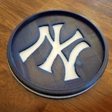 ny Yankees Untersetzer Garten Baseball mlb New York angepasst Getränk Yankee nyyanke 3d print model - Mito3D