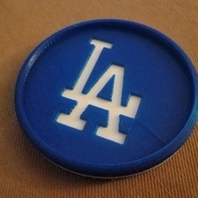 Dodgers sottobicchiere giardino baseball mlb personalizzato los angeles bevanda 3d print model - Mito3D