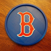 Boston rot Swox Untersetzer Garten Baseball mlb angepasst Getränk Red Sox rote Socken 3d print model - Mito3D