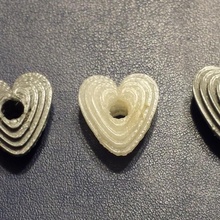 staggered heart charm jewellery bracelet jewelry valentine valentines day 3d print model - Mito3D