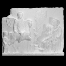 funerary relief scan hero 3d print model - Mito3D