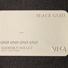 negro tarjeta jardín personas talonario cheques visa crédito comisión bancaria cheque 3d print model - Mito3D
