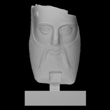 máscara río Dios doloroso base escanear griego mitología 3d print model - Mito3D