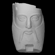 máscara río Dios doloroso base escanear griego mitología 3d print model - Mito3D