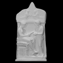 funerary relief woman female servant so-called siren scan 3d print model - Mito3D