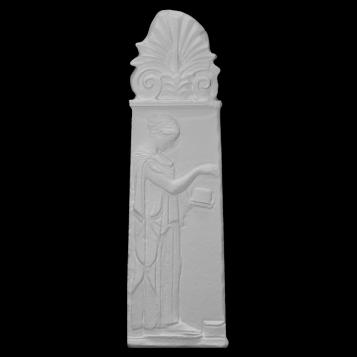 funerary relief girl so-called stele giustiniani scan 3D print model - Mito3D