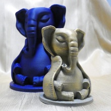 sereno elefante juguetes juegos animal Buda meditación pacífico escultura estatua calma 3d print model - Mito3D