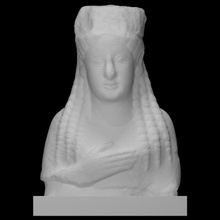upper body girl statue scan bust portrait woman 3d print model - Mito3D