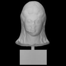 hembra cabeza escanear retrato 3d print model - Mito3D