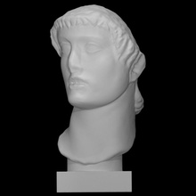 romano escanear cabeza hombre retrato fragmento 3d print model - Mito3D