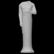 statue woman hare votive offering scan 3d print model - Mito3D