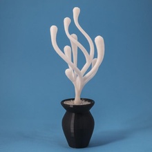 yabancı Bahçe bitki 1 dekorasyon tencere heykel vazo Öz sulu 3d print model - Mito3D