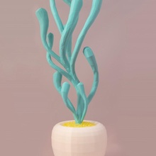 yabancı Bahçe bitki 4 dekorasyon tencere heykel vazo Öz sulu 3d print model - Mito3D