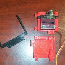 robô servo embrulho micro servos torre pró mg90s aparelhos eletrônicos servotrowerpromg90srobotwrapper 3d print model - Mito3D