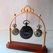 pocket watch display hoop & garden stand support 3dprinted 3d print model - Mito3D