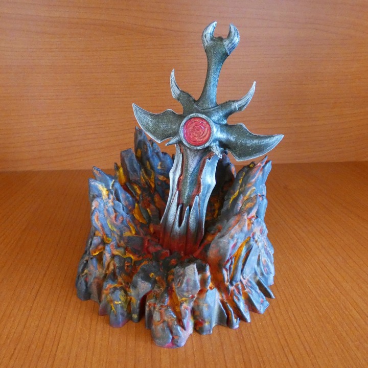 spada sargas fan arte fantasia giochi arma Wow worldofwarcraft tavolo art 3D print model - Mito3D