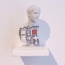 trajan's thermae education bust roman sculpture trajan edit diagram baths 3d print model - Mito3D