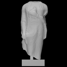 Statue Frau Felsen Rebhuhn Votiv Angebot Scan 3d print model - Mito3D