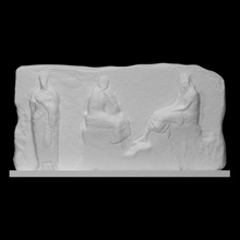 friso losa iónico templo ilissos Atenas 1 escanear fragmento 3d print model - Mito3D