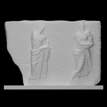 frieze slab ionic temple ilissos athens 2 scan fragment 3d print model - Mito3D