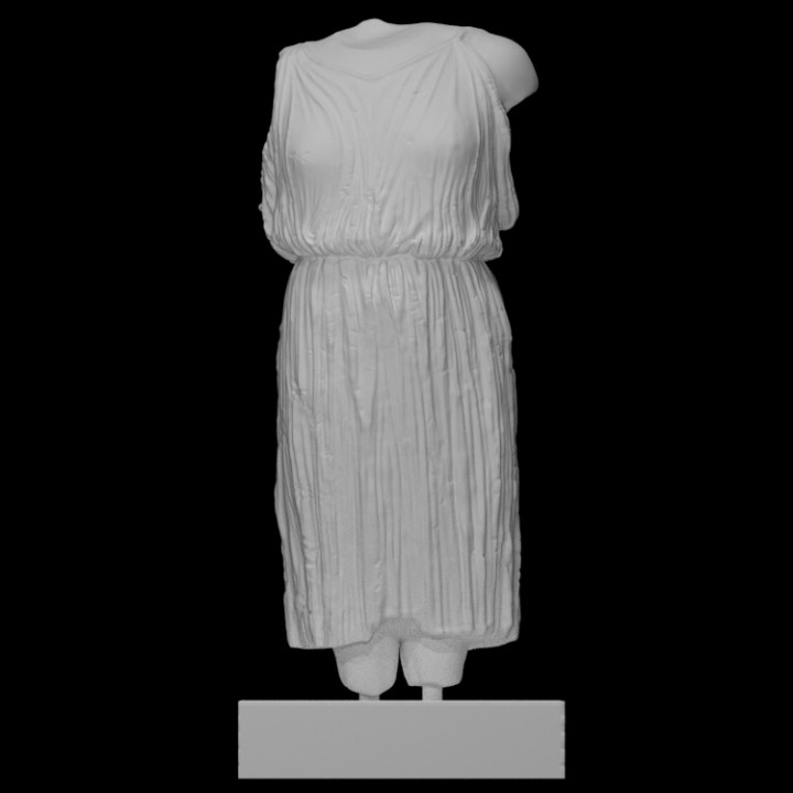 torso female dancer scan woman 3D print model - Mito3D