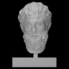 cabeça funerária monumento ateniense Policial Varredura homem retrato 3d print model - Mito3D