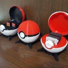 Schalter 3ds ds Patrone Fall Mantel Pokeball Gadgets Elektronik Nintendo Zubehör Spiele Pokémon Patronenhalter 3d print model - Mito3D
