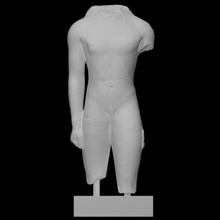 torso arcaico estatua juventud kouros escanear hombre masculino 3d print model - Mito3D