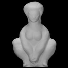 seated figure scan female woman 3d print model - Mito3D