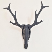 stag skull & garden ornament wall decor 3d print model - Mito3D