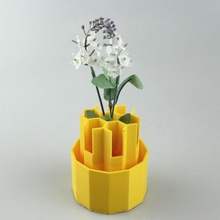 Lauch regrower Blumen vase Garten Blume Schalotte 3d print model - Mito3D