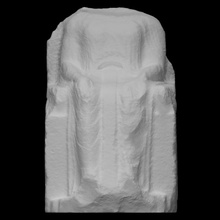 entronizado mulher Varredura fêmea monumento grave votivo 3d print model - Mito3D