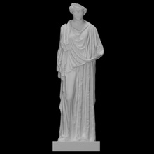 statue young woman wearing peplos scan female 3d print model - Mito3D